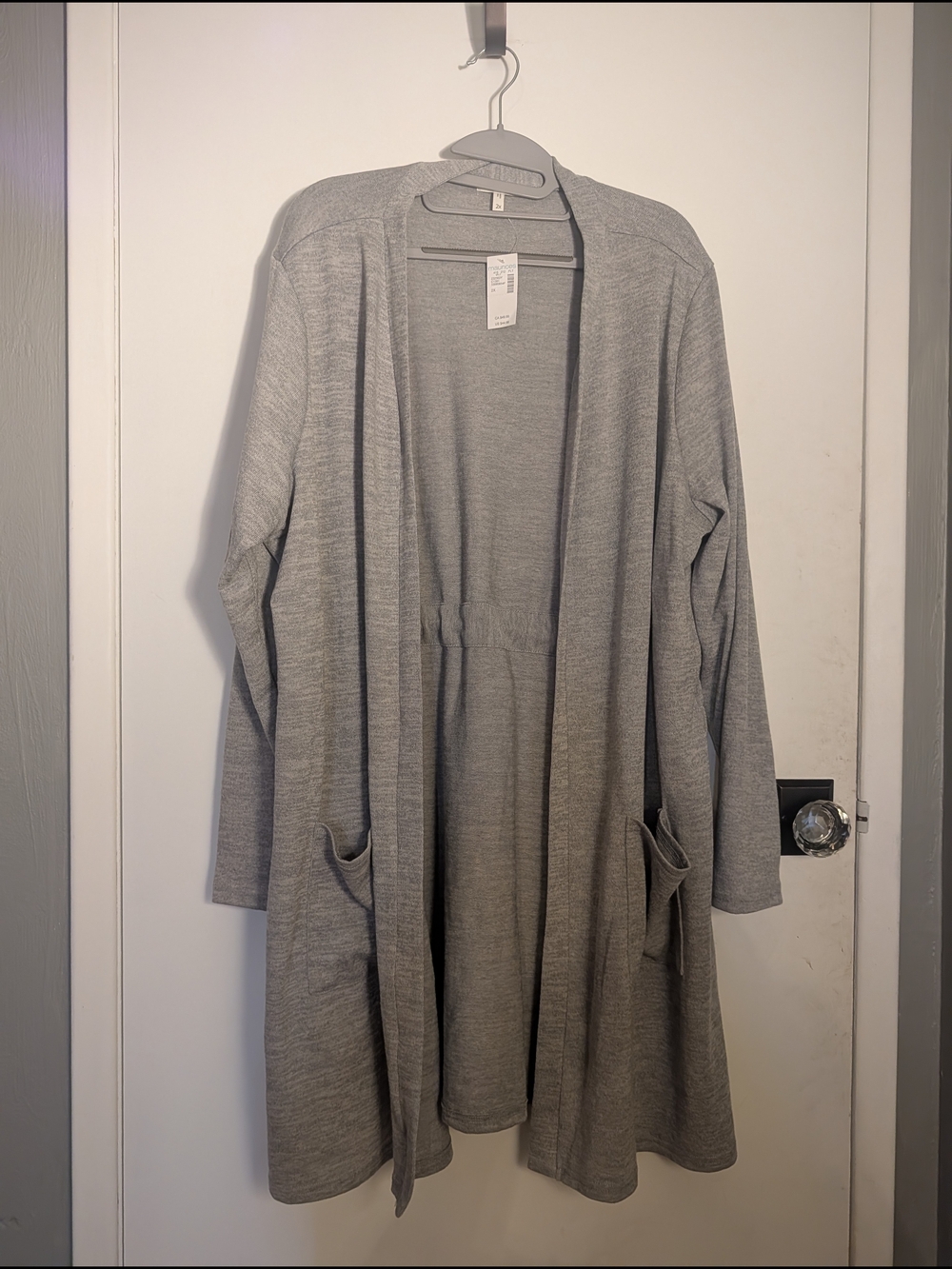 NWT Maurices Plus Size Heather Gray Open Cardigan